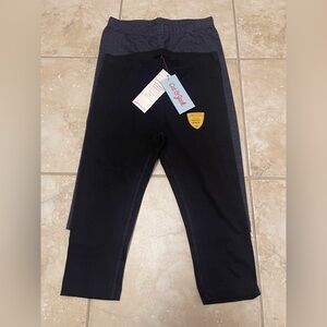 Cat & Jack 2 Pair Pull On Casual Stretch Pants Elastic Waist Sz S (6-7) NWT
